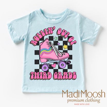 Rollin' Out Of 3rd Grade Last Day Of  School Shirt - School Shirt