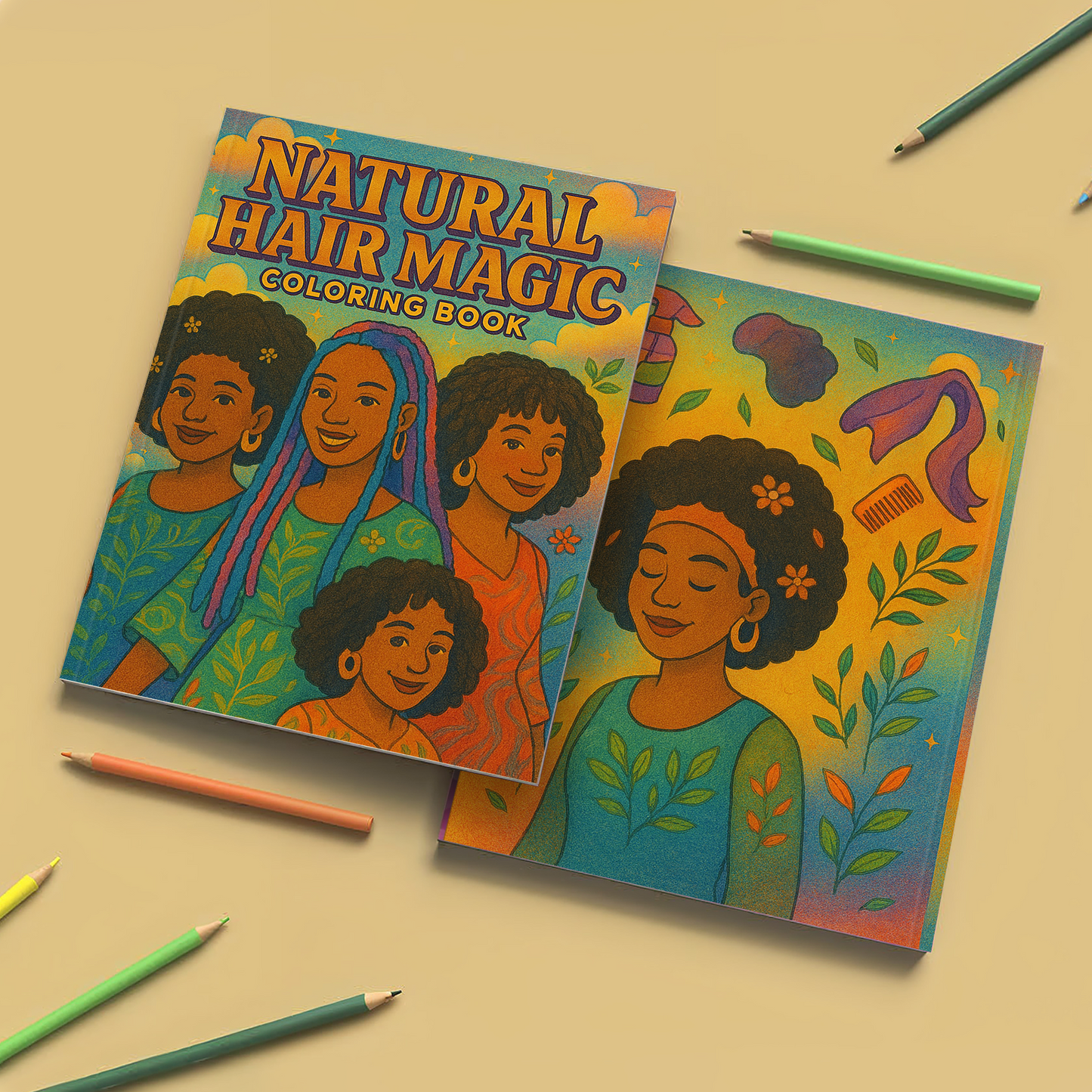 Natural Hair Magic Coloring Pages – 48 Empowering Portraits Celebrating Curls, Braids, and Black Beauty