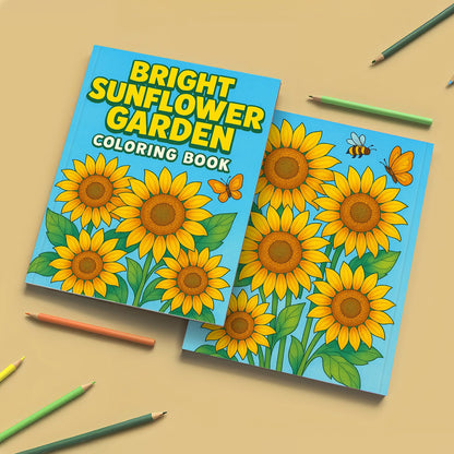 Bright Sunflower Garden Coloring Pages – 48 Cheerful Designs for Adults