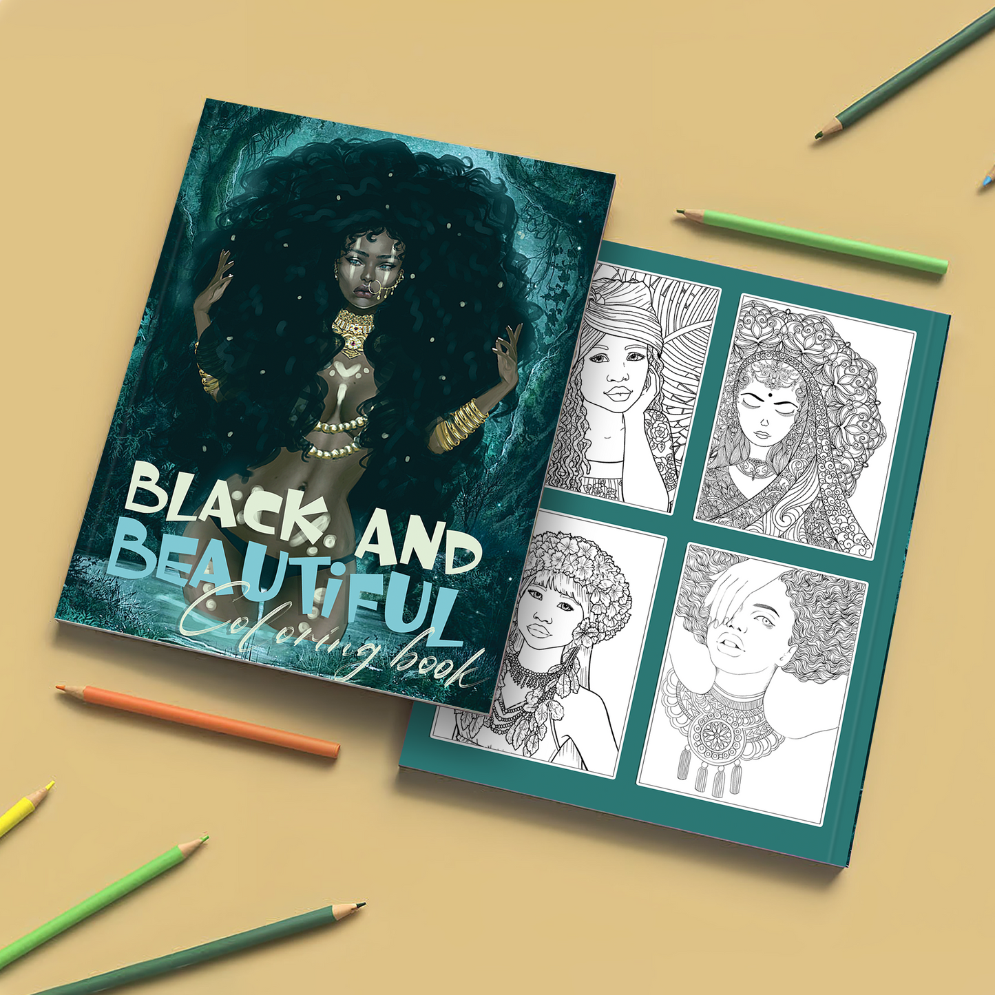 Black and Beautiful Coloring Pages – 48 Empowering Designs for Adults
