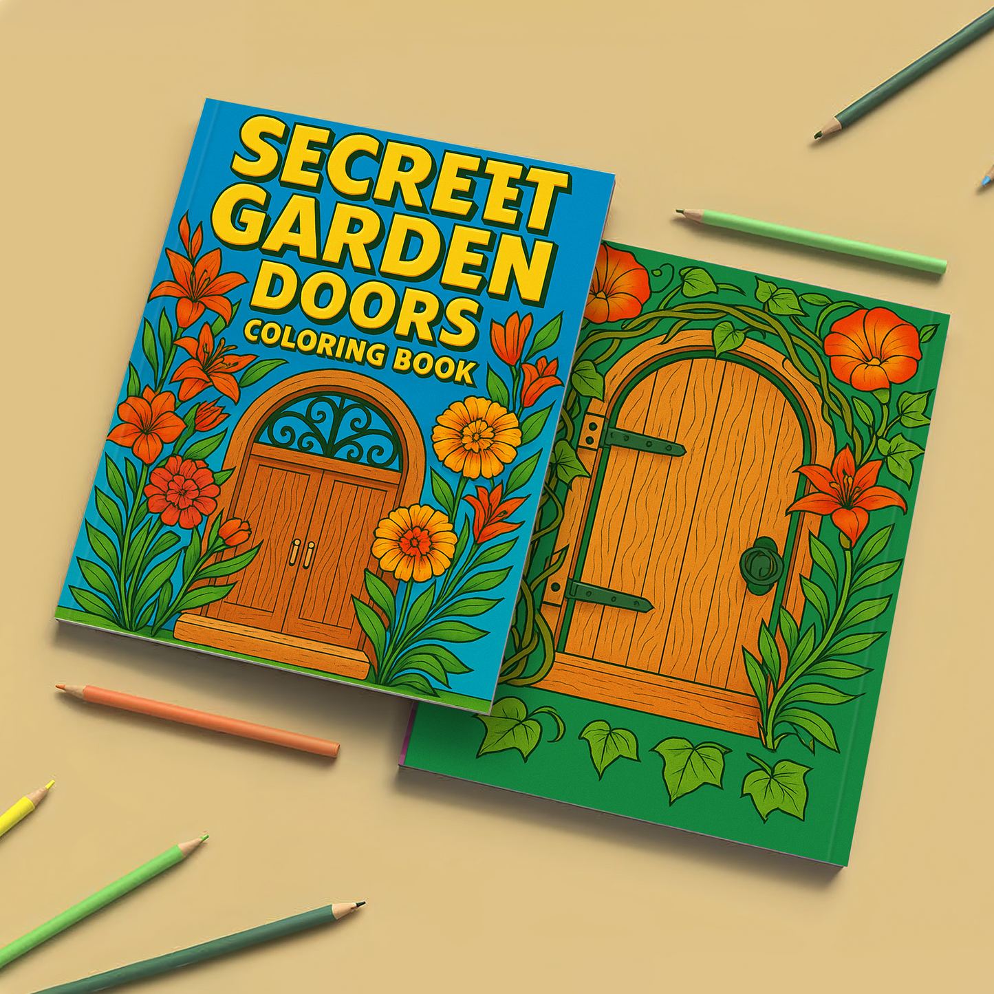 Secret Garden Doors Coloring Pages for Kids – 48 Magical Door Scenes