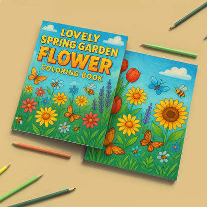 Lovely Spring Garden Flower Coloring Pages – 48 Relaxing Floral Designs for kids