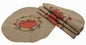 ML16351 Rustic Pumpkin Wreath Round Placemats, Set of 4