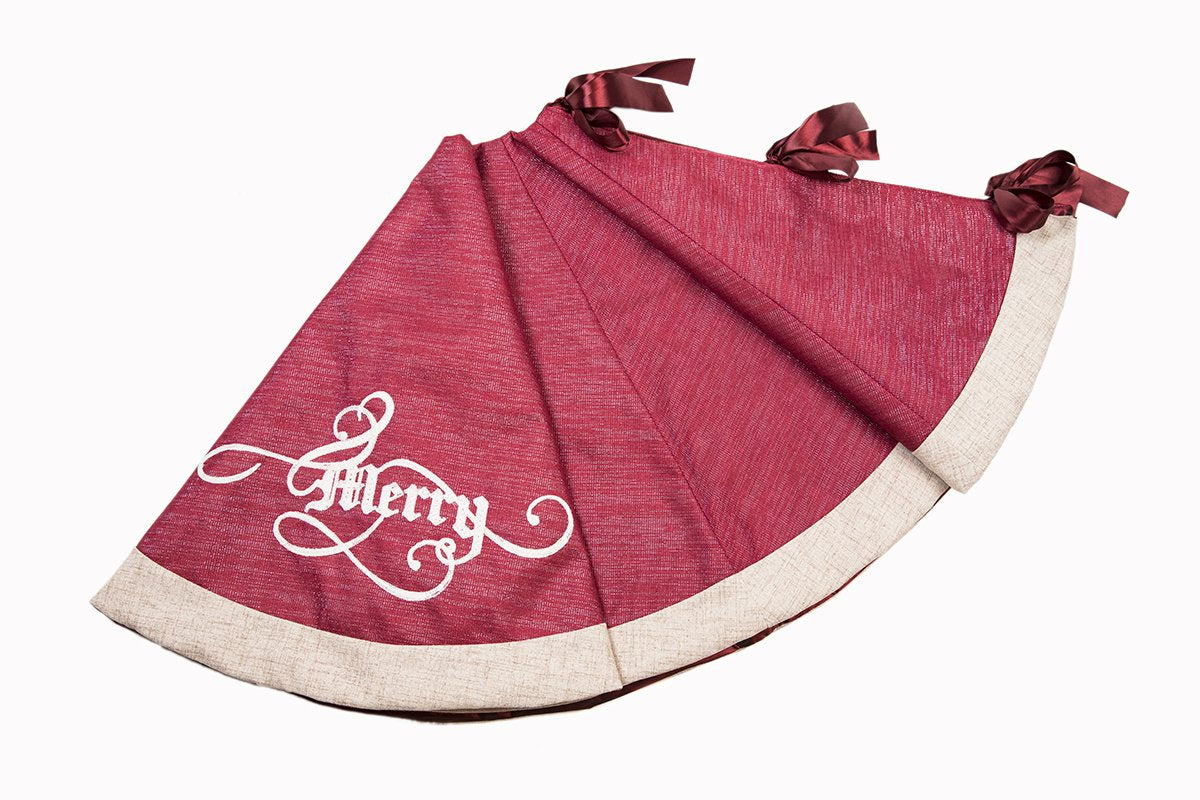 ML17126 Merry Christmas Tree Skirt,56"Rnd