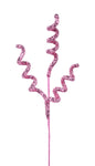 28"L SEQUIN CURLY SPRAY PINK