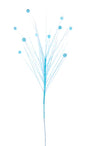 30"L FOIL GRASS/BALL SPRAY SOFT BLUE