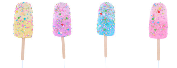 11.5"L SPRINKLES/CONFETTI POPSICLE PICK 4 ASST LAV, BLU, PNK, YLW, PICK ONE
