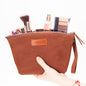 Avondale Premium Leather Dopp Kit - Travel Makeup Bag for Men & Women