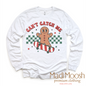 Can't Catch Me Gingerbread Man Christmas Tee - Long Sleeve White Shirt