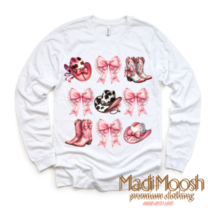 Cowgirl Country Bows And Boots Shirt - Cowgirl Tee