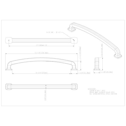 96 mm Center-to-Center Satin Nickel Belcastel 1 Cabinet Pull