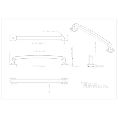 96 mm Center-to-Center Satin Nickel Belcastel 1 Cabinet Pull