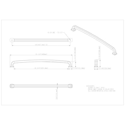 96 mm Center-to-Center Satin Nickel Belcastel 1 Cabinet Pull