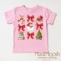 Santa Bows and Christmas Shirt - Christmas Tee