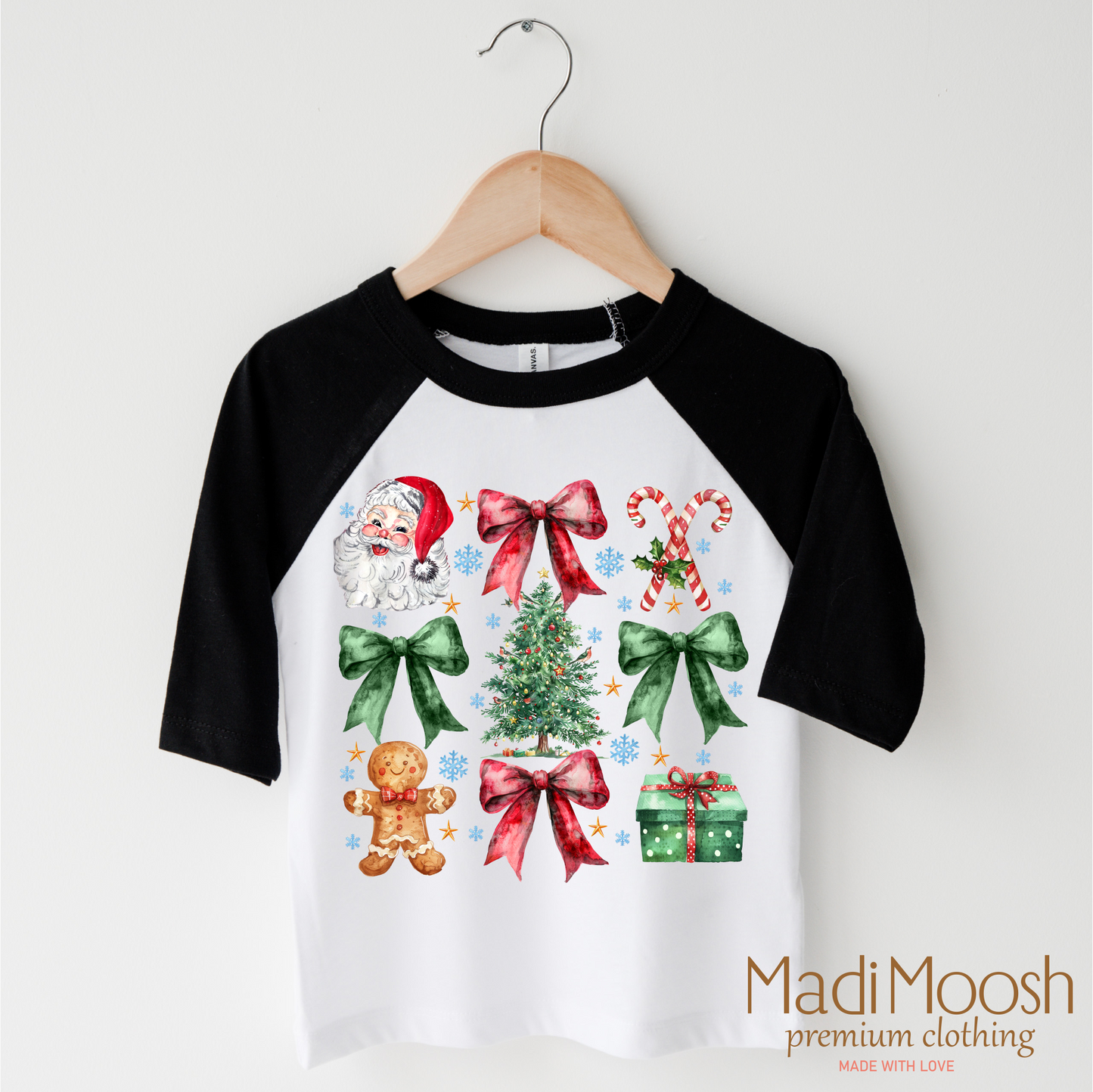 Christmas Bows And Santa Shirt - Christmas Tee