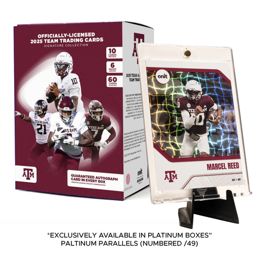 Texas A&M University Football 2025 Trading Cards - Platinum Box (GUARANTEED Autograph)