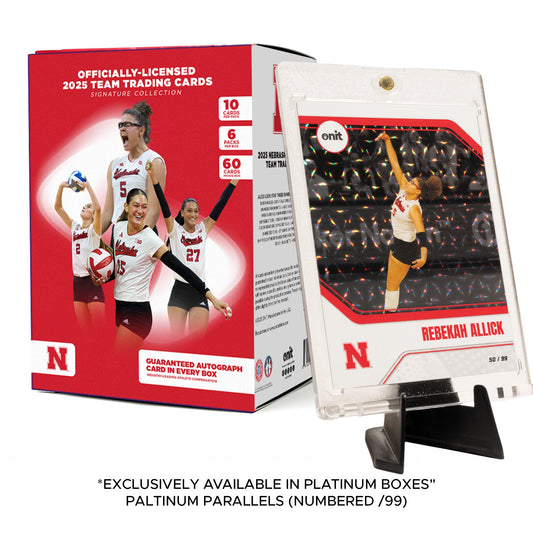 University of Nebraska Volleyball 2025 Trading Cards - Platinum Box (Guaranteed Autograph)