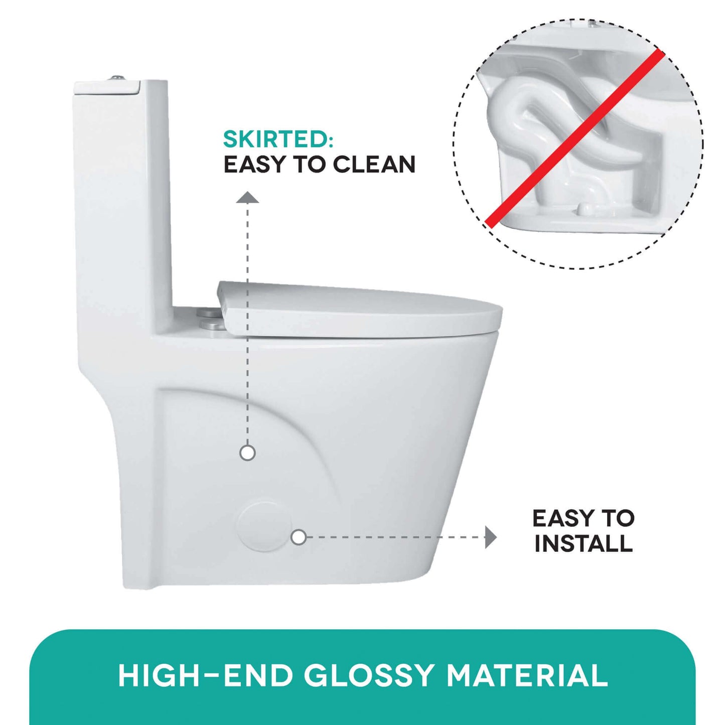 Fine Fixtures MOTB7 Dual Flush One-Piece Toilet – Glossy Biscuit | GS Design Center NJ