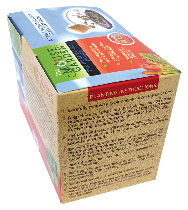 The Meat Eating Mouse Garden Glass Terrarium with Cork