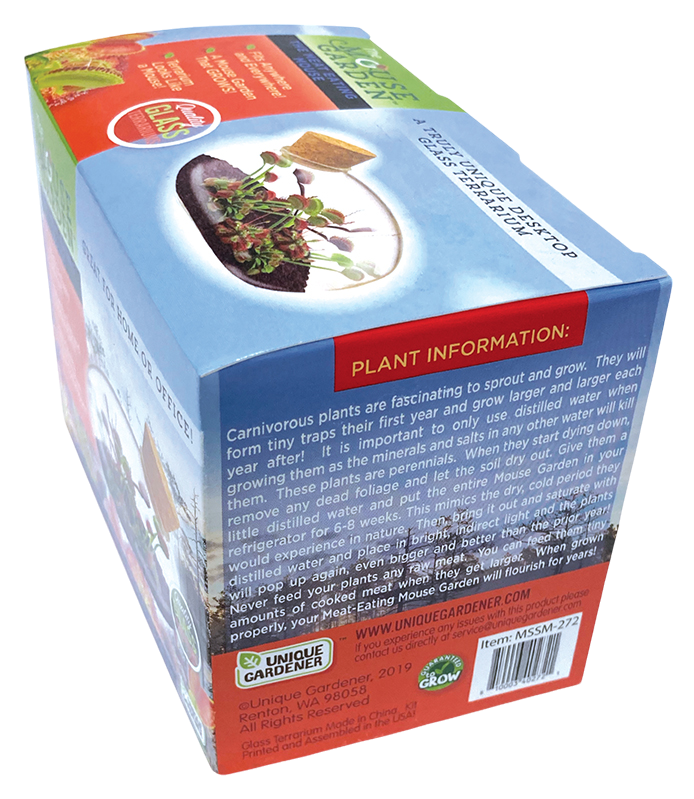 The Meat Eating Mouse Garden Glass Terrarium with Cork