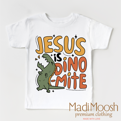 Jesus Is Dinomite Christian Shirt - Dinosaur Tee