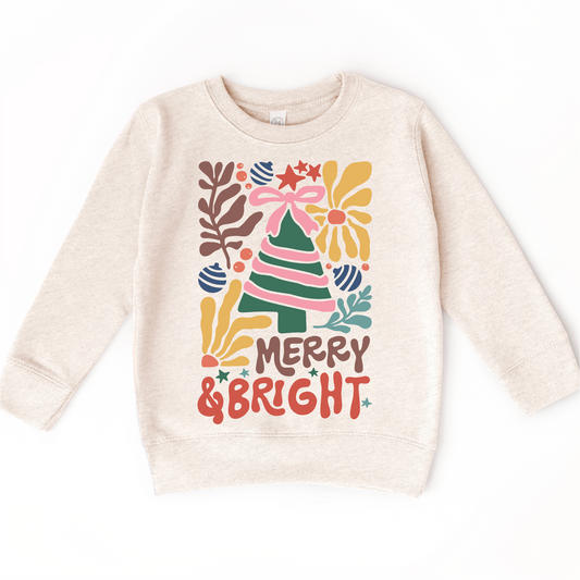 Boho Merry And Bright Christmas Shirt -  Long Sleeve Tees & Sweatshirts