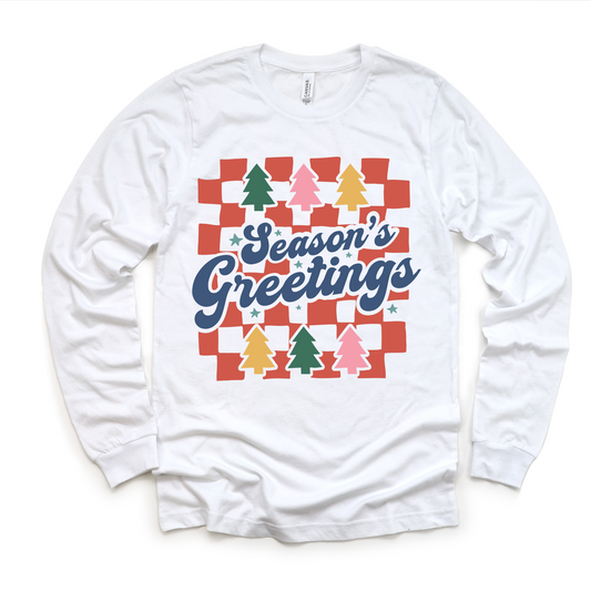 Boho Season's Greeting Christmas Shirt -  Long Sleeve Tees & Sweatshirts