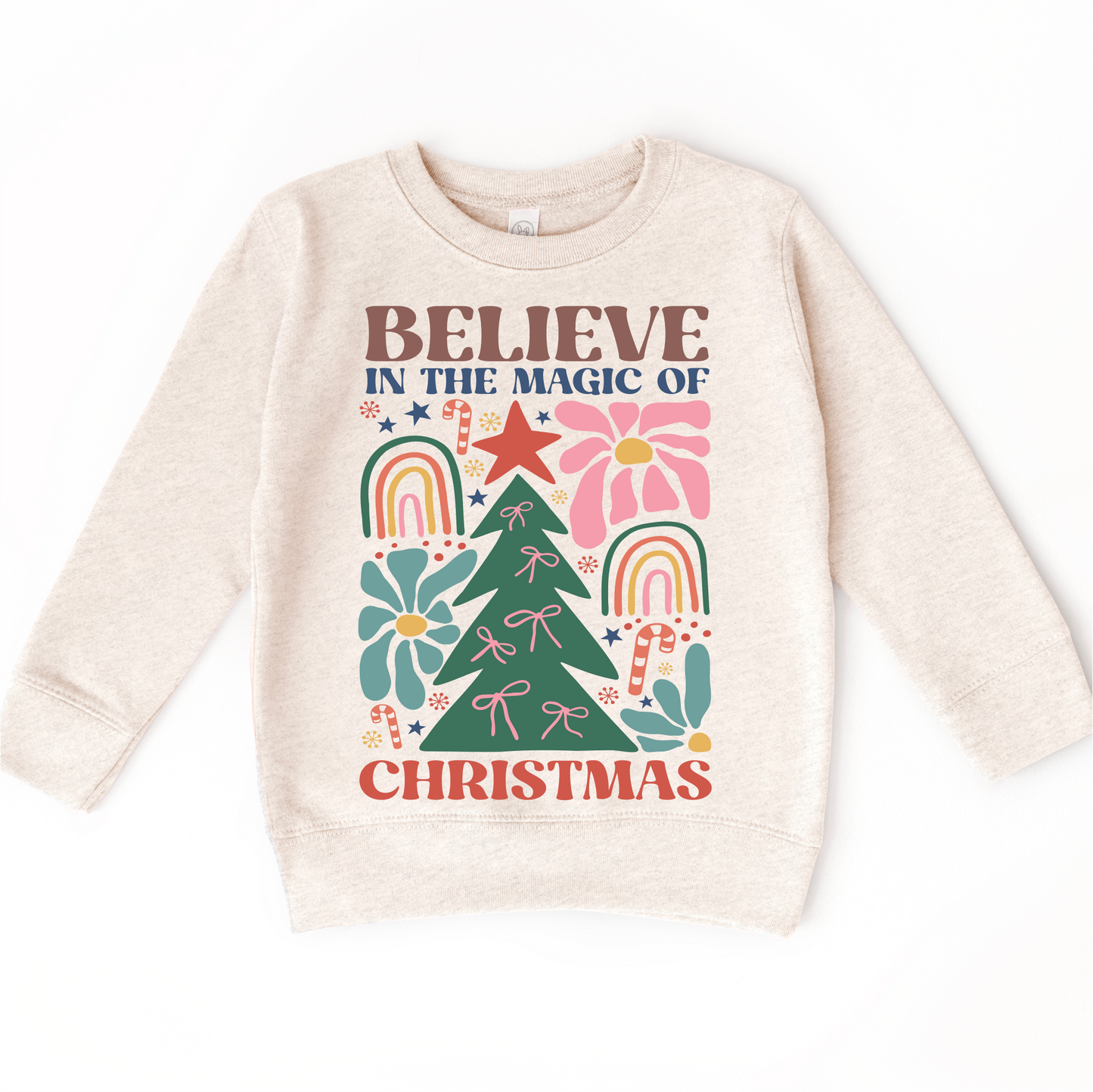 Boho Believe In The Magic Of Christmas Shirt -  Long Sleeve Tees & Sweatshirts
