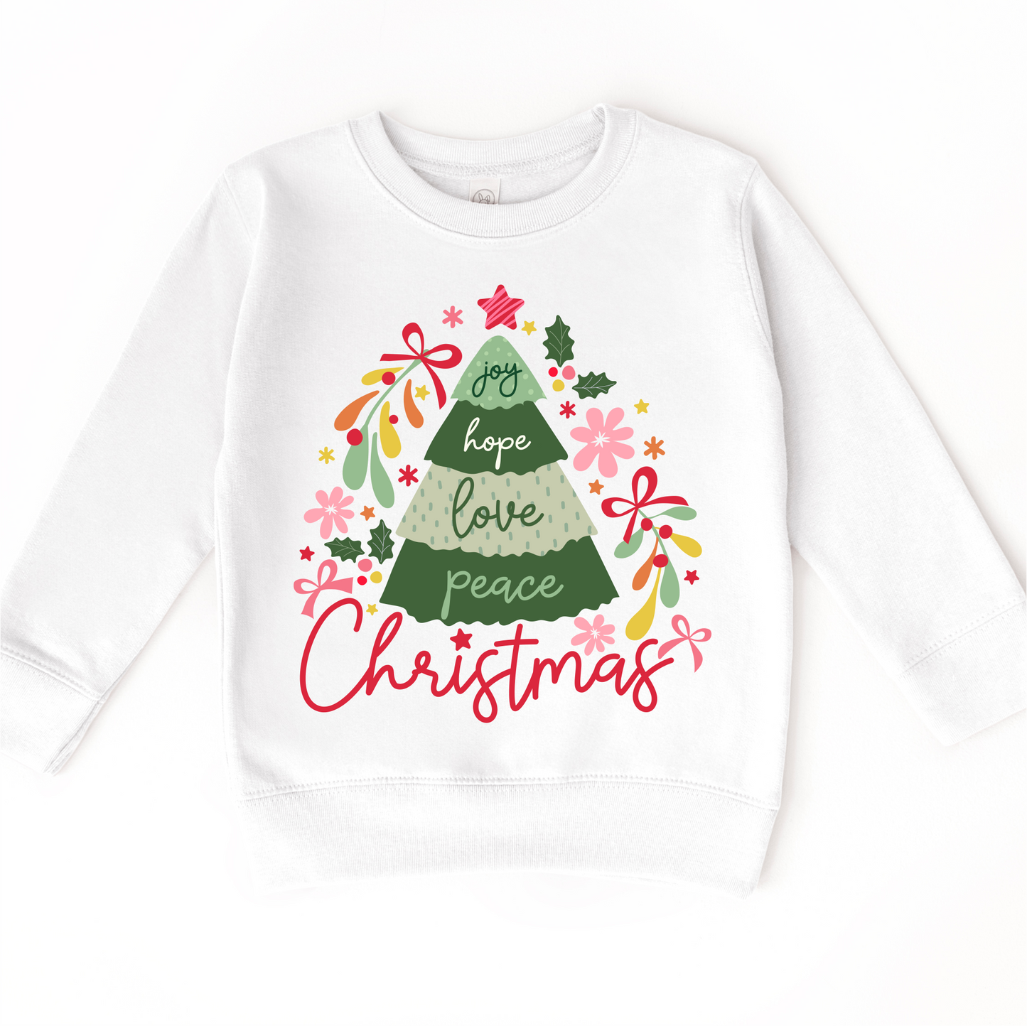 Boho Joy Hope Love Peace Christmas Shirt -  Long Sleeve Tees & Sweatshirts