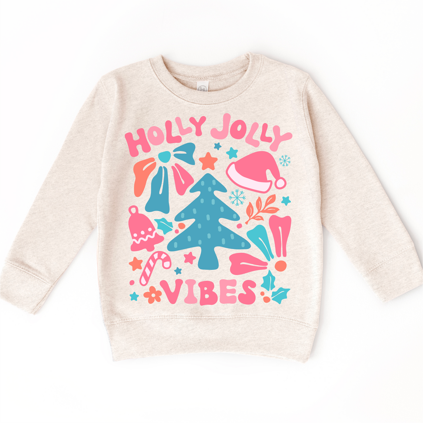 Boho Holly Jolly Vibes Christmas Shirt -  Long Sleeve Tees & Sweatshirts