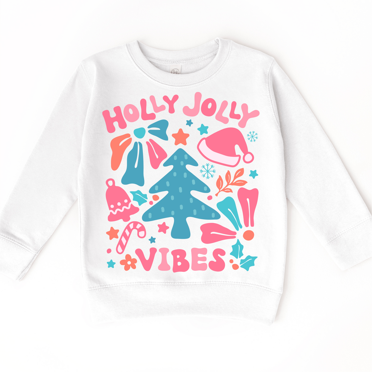 Boho Holly Jolly Vibes Christmas Shirt -  Long Sleeve Tees & Sweatshirts