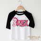 Girls 3 Rex Dinosaur Birthday  Shirt - Girls Birthday Tee