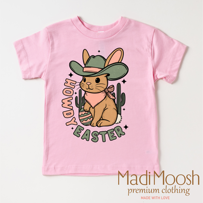 Howdy Easter Bunny Western Shirt - Kids Western Tee
