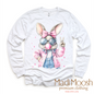 Eater Bunny Blowing Bubbles Shirt - Kids Retro Easter Bunny Tee