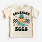 Crushing Eggs Easter Shirt - Girls Skater Eater Tee