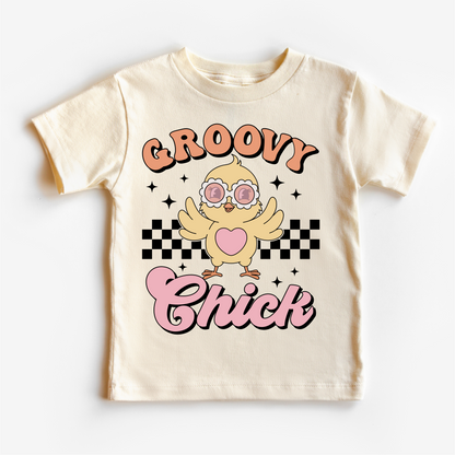Groovy Chick Easter Shirt - Girls Retro Easter Tee
