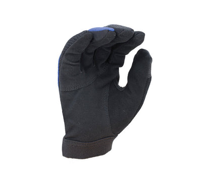 Task Gloves MT1002 Ergonomical Mechanic Synthetic Leather, Black palm/Blue back