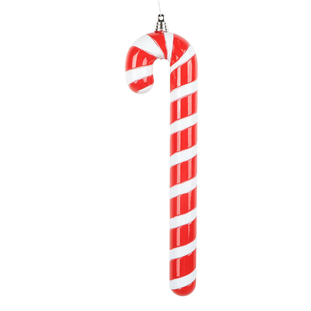 Santa's Sweet Shoppe Collection - 12" Luxe Enamel Candy Cane Ornament