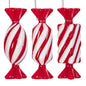 Santa's Sweet Shoppe Collection - 4" Luxe Swirl Enamel Candy Ornaments - SET OF 3