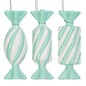 Santa's Sweet Shoppe Collection - 4" Luxe Swirl Enamel Candy Ornaments - SET OF 3