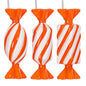 Santa's Sweet Shoppe Collection - 4" Luxe Swirl Enamel Candy Ornaments - SET OF 3