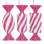 Santa's Sweet Shoppe Collection - 4" Luxe Swirl Enamel Candy Ornaments - SET OF 3