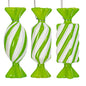 Santa's Sweet Shoppe Collection - 4" Luxe Swirl Enamel Candy Ornaments - SET OF 3