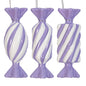 Santa's Sweet Shoppe Collection - 4" Luxe Swirl Enamel Candy Ornaments - SET OF 3