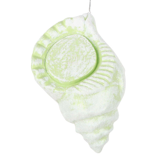 Santa's Sweet Shoppe Collection 10" Celadon Conch Shell Ornament
