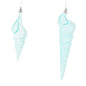 Santa's Sweet Shoppe Collection 9" Seafoam Green Conical Shell Ornament - SET OF 2
