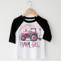 Farm Girl Pink Tractor Shirt - Girls Tractor Shirt
