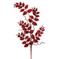 35" RED GLITTER/MICA LATER FERN SPRAY