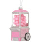Pink and White Cotton Candy Machine Ornament, 4”