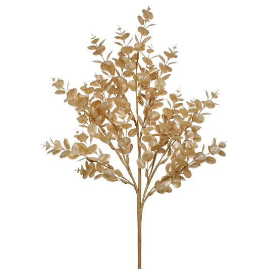 27" CHAMPAGNE PEARLIZED EUCALYPTUS SPRAY